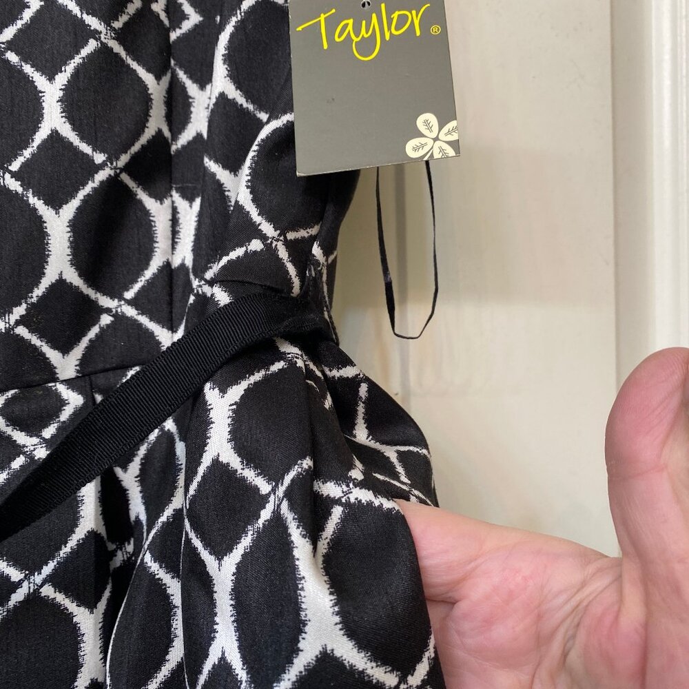 Taylor Black & White  A-Line Dress - Picture 4 of 5